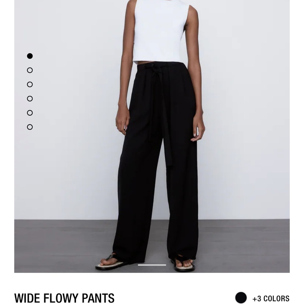 NWT Zara black wide leg pants